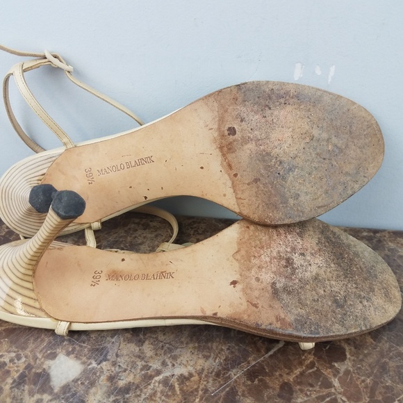 Manolo Blahnik Brown Cheetah T Strap High Heel 9.5 - Picture 7 of 8